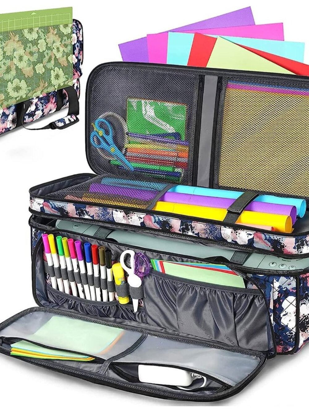 Carrying Case for Cricut Maker 4/3, Explore 5/4/3 with Dust Cover